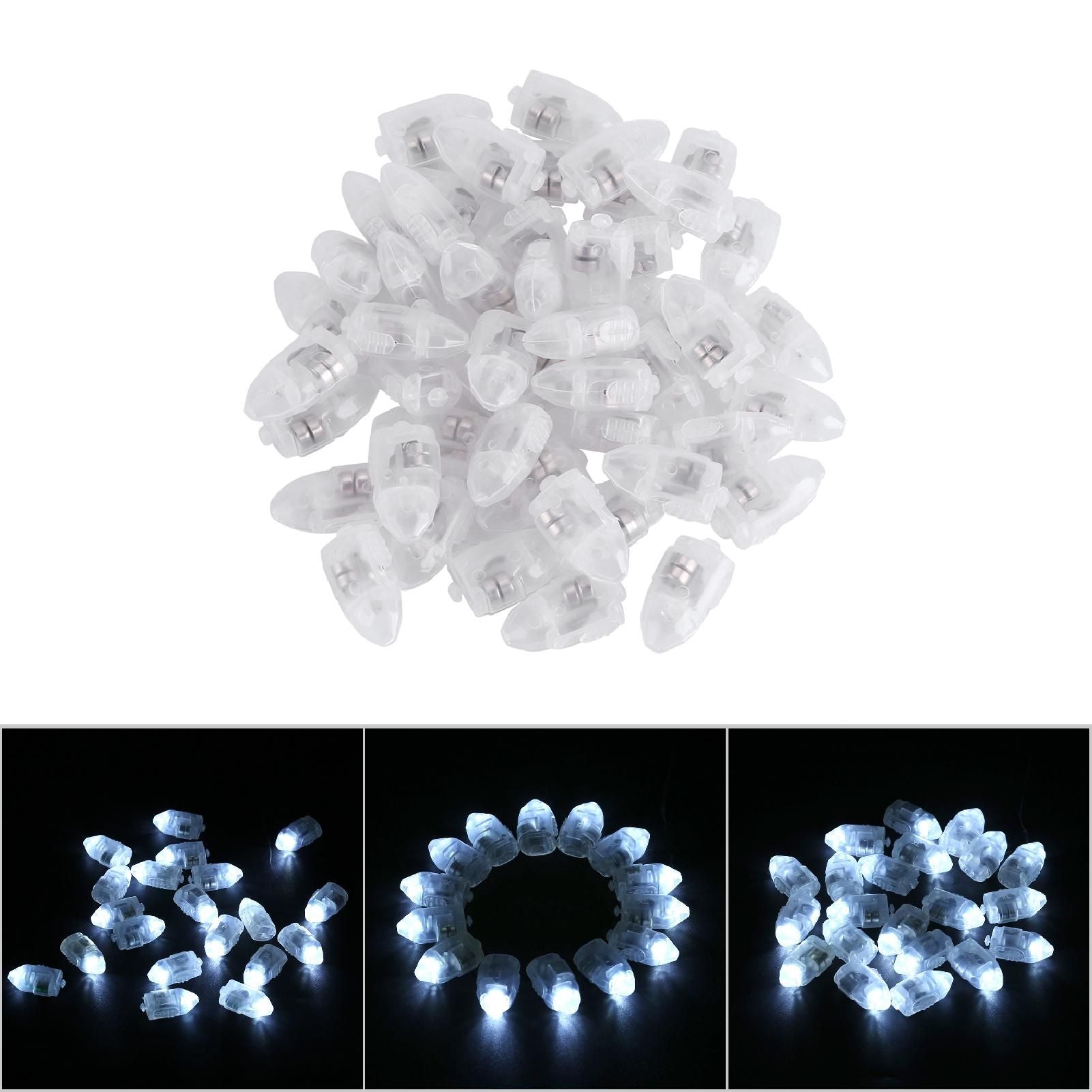 1 Set/50Pcs Waterproof LED Lights for Paper Lantern Ballon Wedding Party Decor White