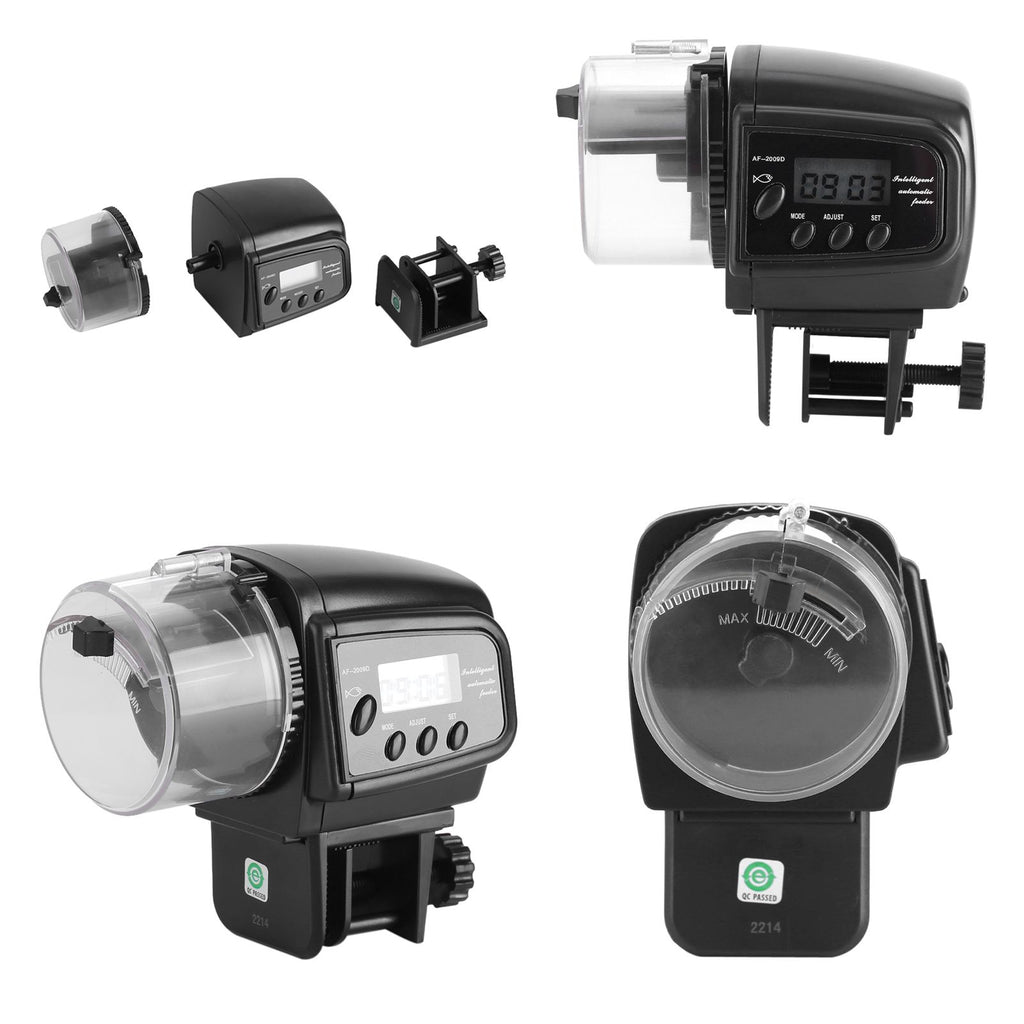 Digital LCD Electronic Fish Feeder Dispenser Timer Automatic Aquarium Tank Food Feeding Machine