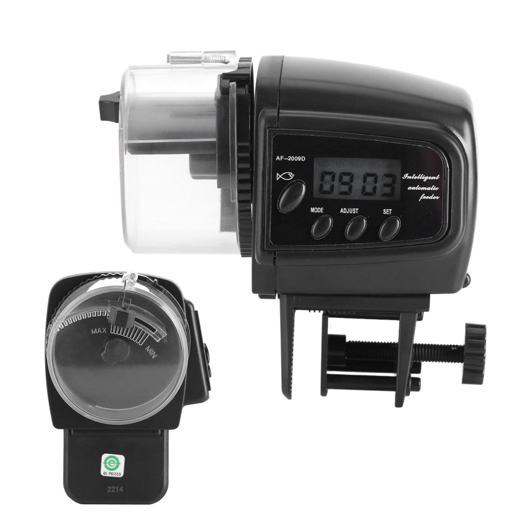 Digital LCD Electronic Fish Feeder Dispenser Timer Automatic Aquarium Tank Food Feeding Machine