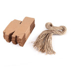50PCS Brown Kraft Paper Square Wedding Favor Candy Chocolate Gift Party Supply Boxes
