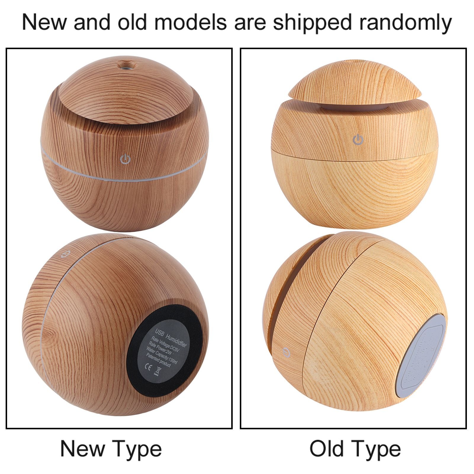 USB Essential LED Touch Aroma Ultrasonic Humidifier Oil Diffuser Air Purifier Yellow