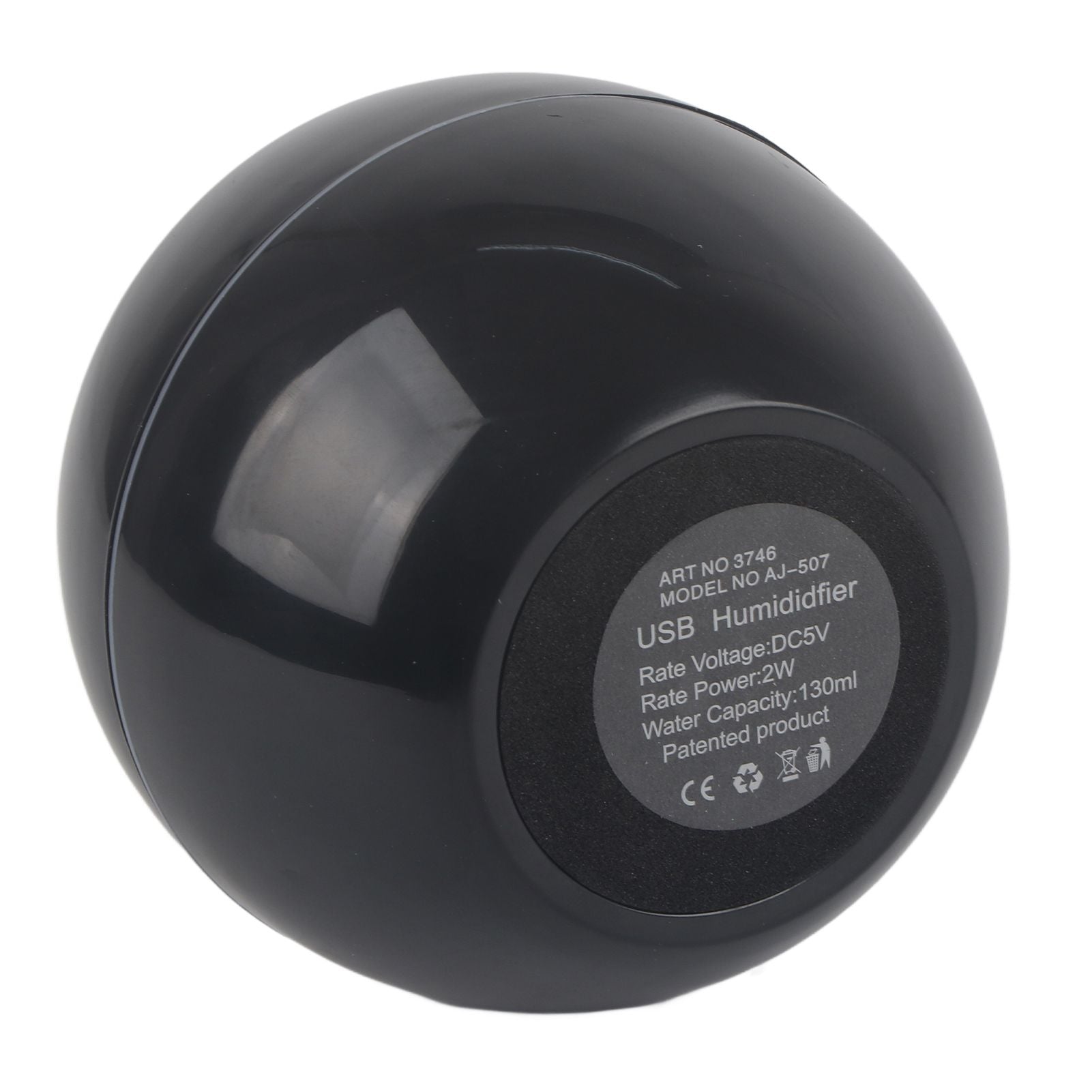 USB Essential LED Touch Aroma Ultrasonic Humidifier Oil Diffuser Air Purifier Black