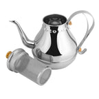 1.2L Stainless Steel Gooseneck Pour Coffee Drip Kettle Tea Filter Pot Indoor