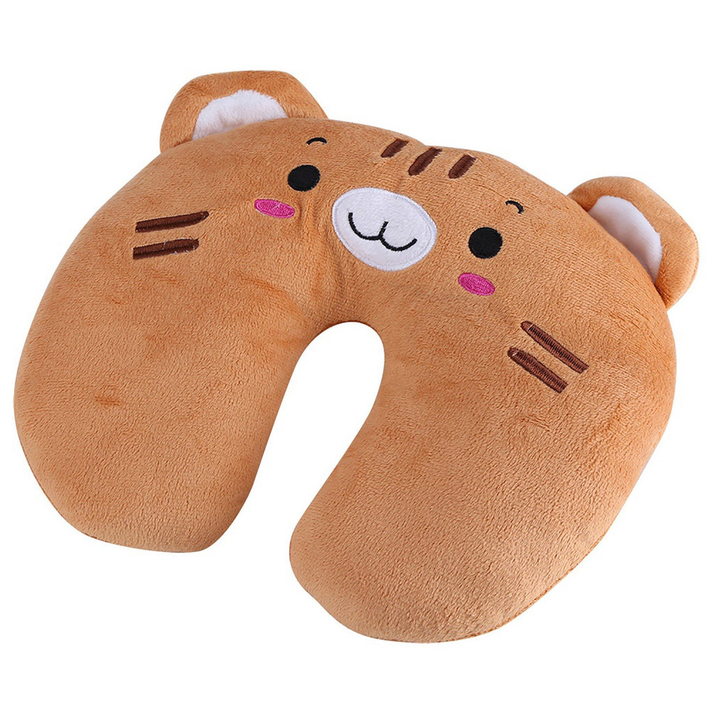 Animal Travel Neck PP Cotton Pillow Soft U Shaped Car Head Rest Toy Cushion Tiger