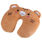 Animal Travel Neck PP Cotton Pillow Soft U Shaped Car Head Rest Toy Cushion Tiger