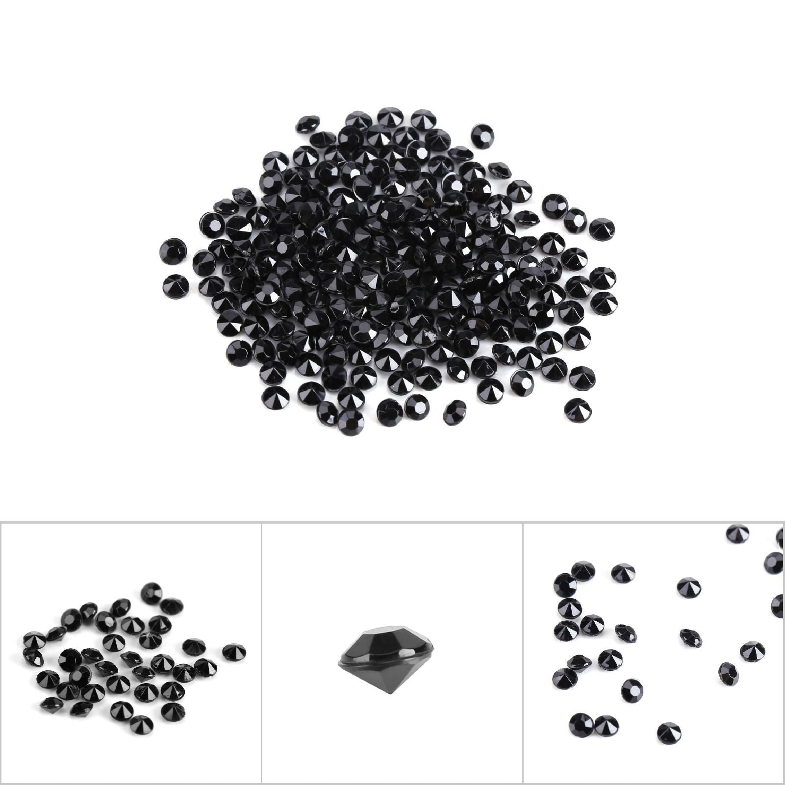 1000Pcs/Bag 4mm Clear Acrylic Beads Vase Filler Wedding Party Decor DIY Accessories Black