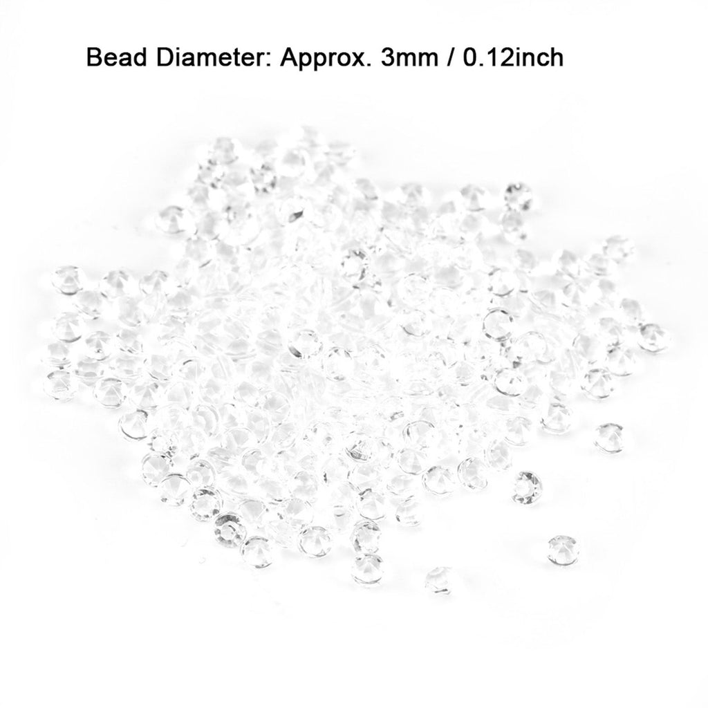 1000Pcs/Bag 3mm Acrylic Beads Vase Filler Wedding Party Decor DIY Accessories Transparent