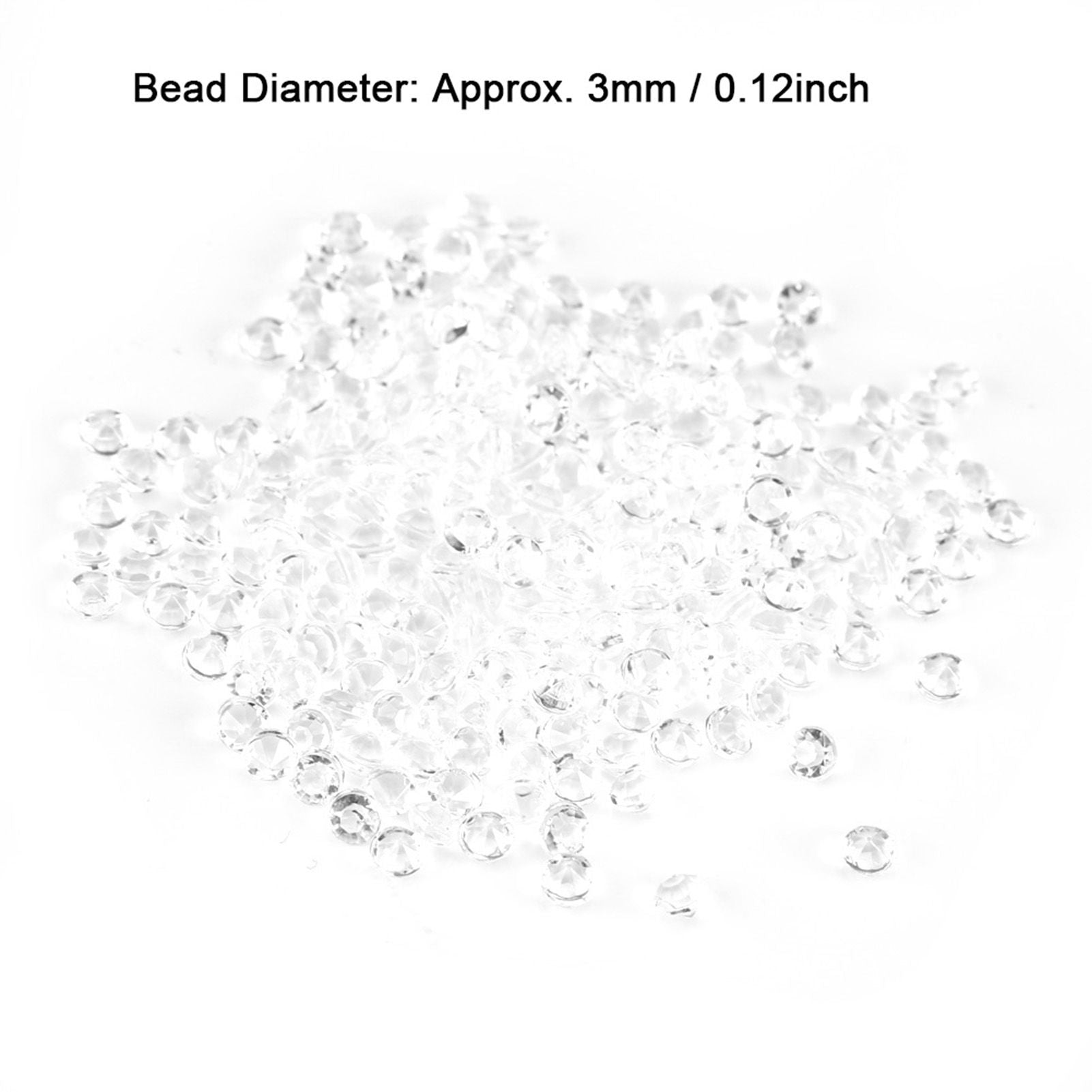 1000Pcs/Bag 3mm Acrylic Beads Vase Filler Wedding Party Decor DIY Accessories Transparent