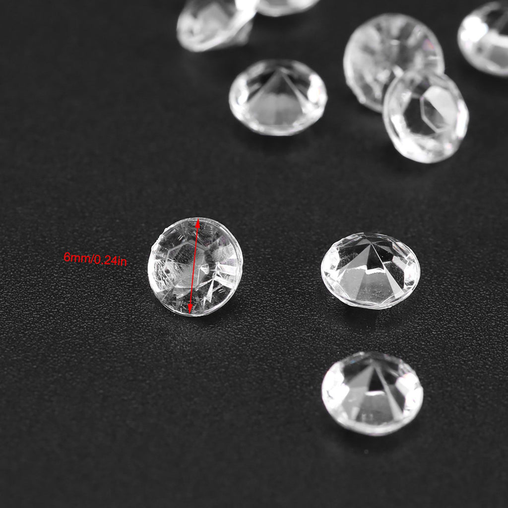 1000Pcs/Bag 6mm Clear Acrylic Beads Vase Filler Wedding Party Decor DIY Ornament Accessories
