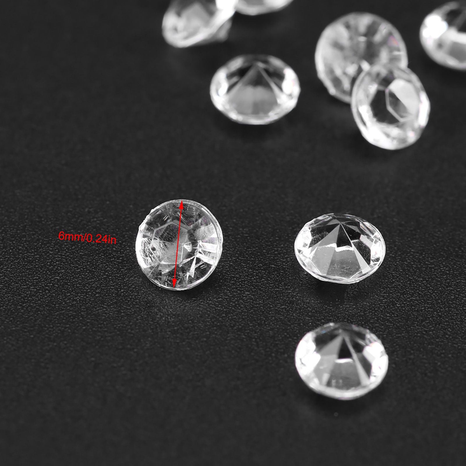 1000Pcs/Bag 6mm Clear Acrylic Beads Vase Filler Wedding Party Decor DIY Ornament Accessories