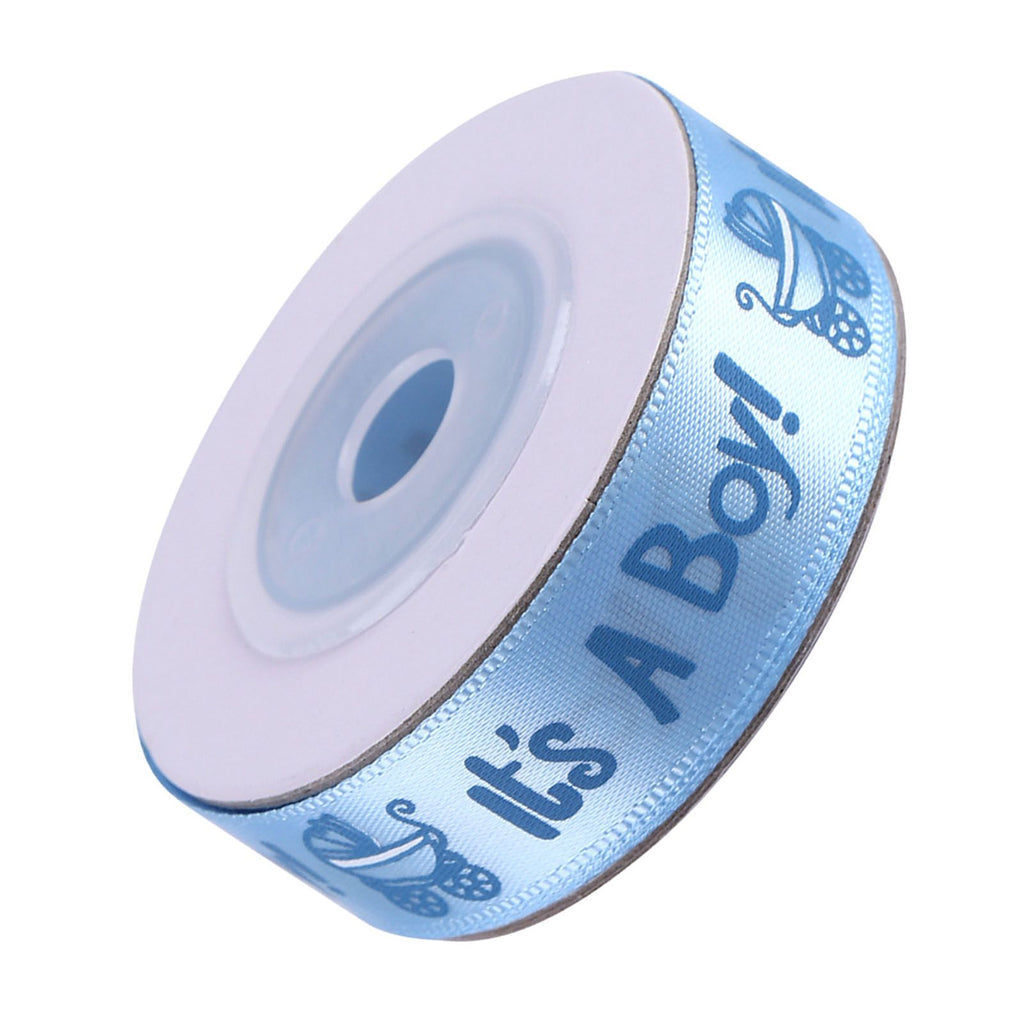 10Yards/Roll IT IS A BOY Baby Shower Christening Party Favor Gift Stain Ribbon Blue