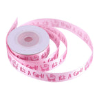 10Yards/Roll IT IS A GIRL Baby Shower Christening Party Favor Gift Stain Ribbon Pink