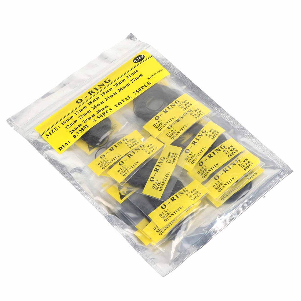 750pcs Set 12mm30mm Universal Rubber O Ring Watch Back Cover Seal Gaskets (0.7mm)