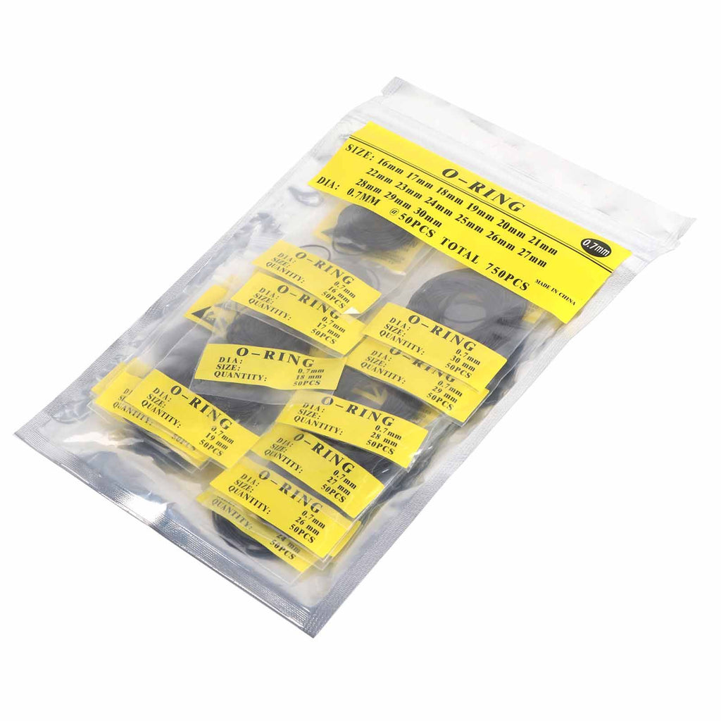 750pcs Set 12mm30mm Universal Rubber O Ring Watch Back Cover Seal Gaskets (0.7mm)