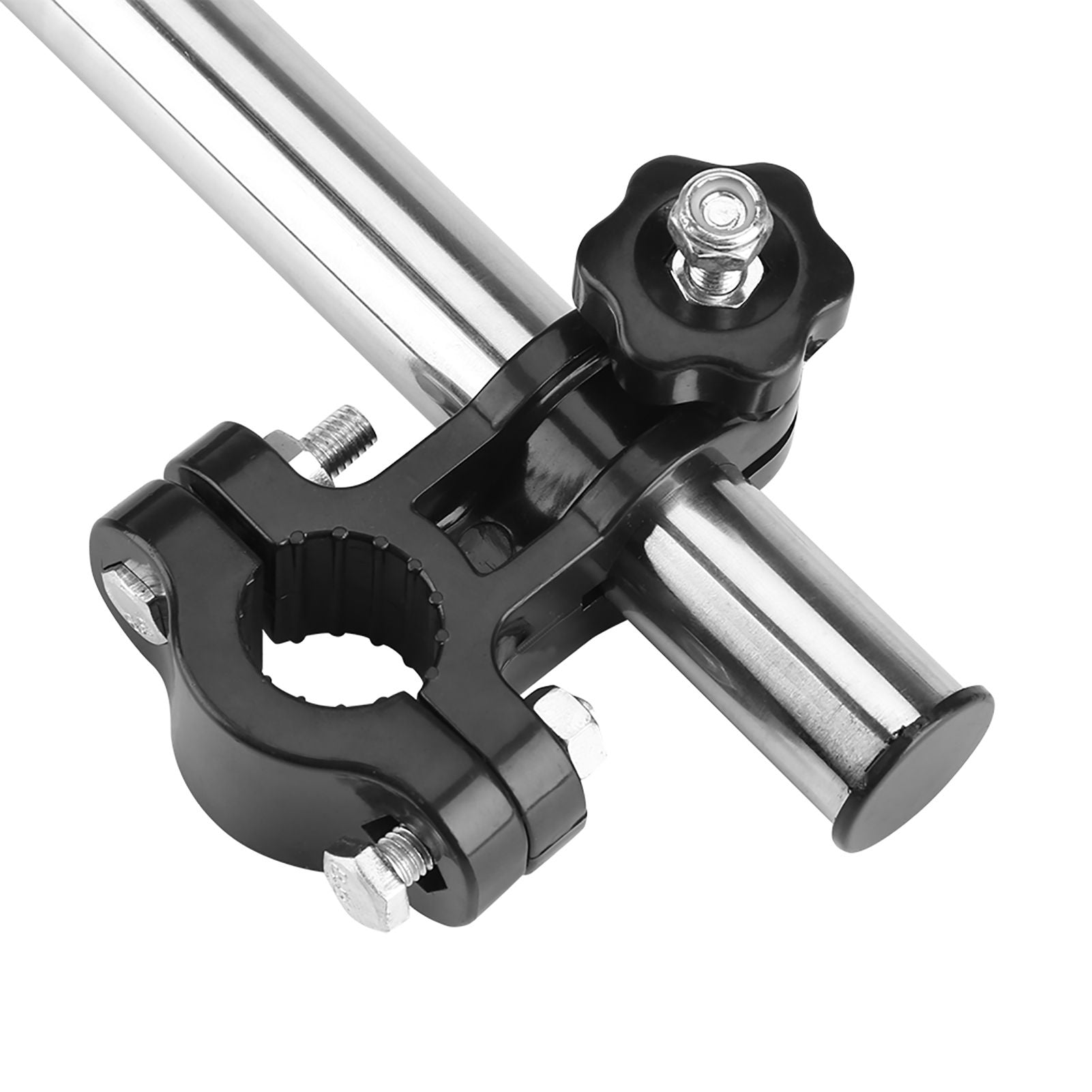 360° Adjustable Umbrella Stretch Mount Stand Holder Baby Stroller Pram Bicycle Chair Black