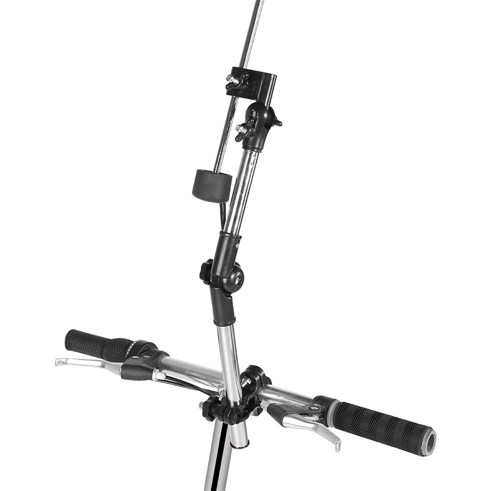 360° Adjustable Umbrella Stretch Mount Stand Holder Baby Stroller Pram Bicycle Chair Black