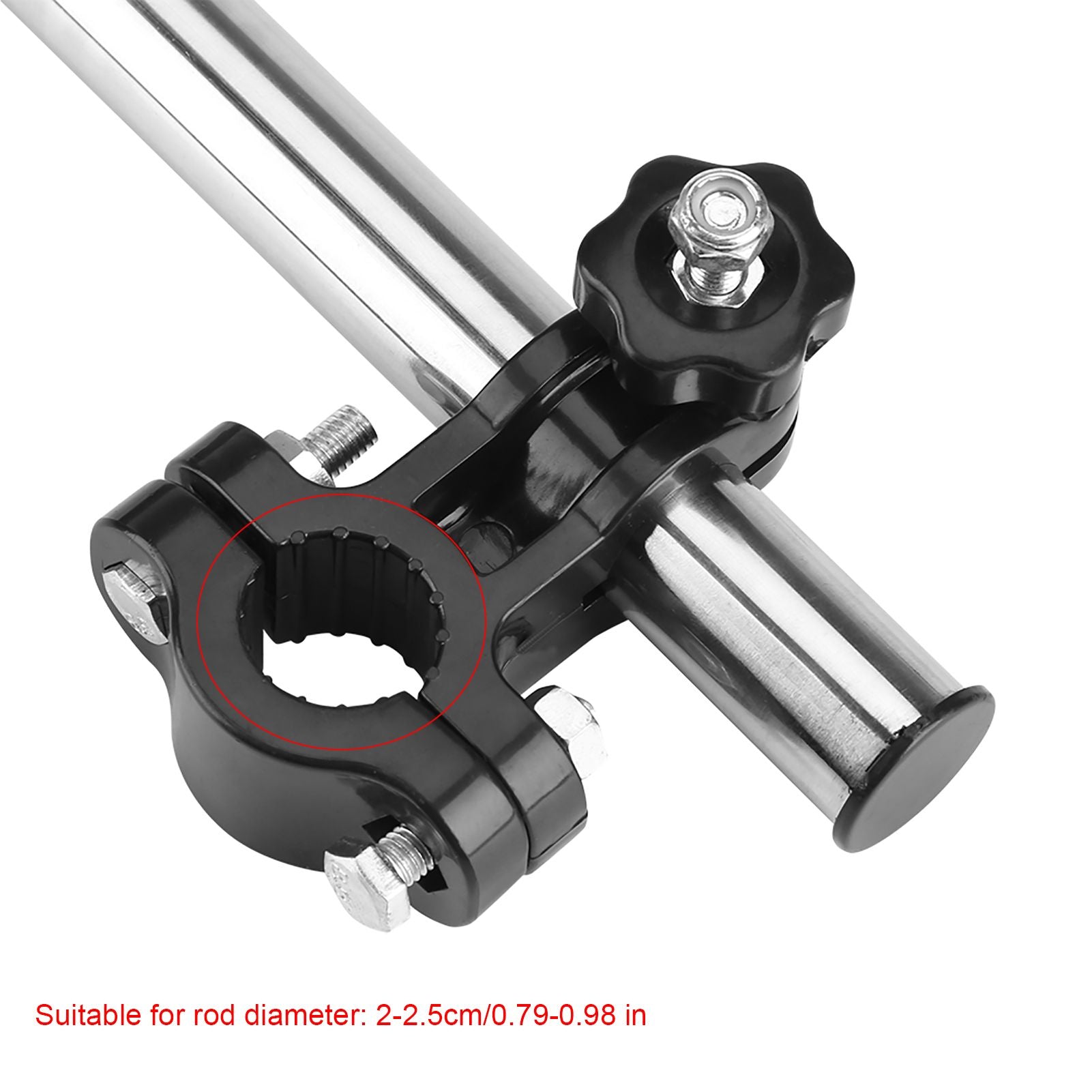 360° Adjustable Umbrella Stretch Mount Stand Holder Baby Stroller Pram Bicycle Chair Black