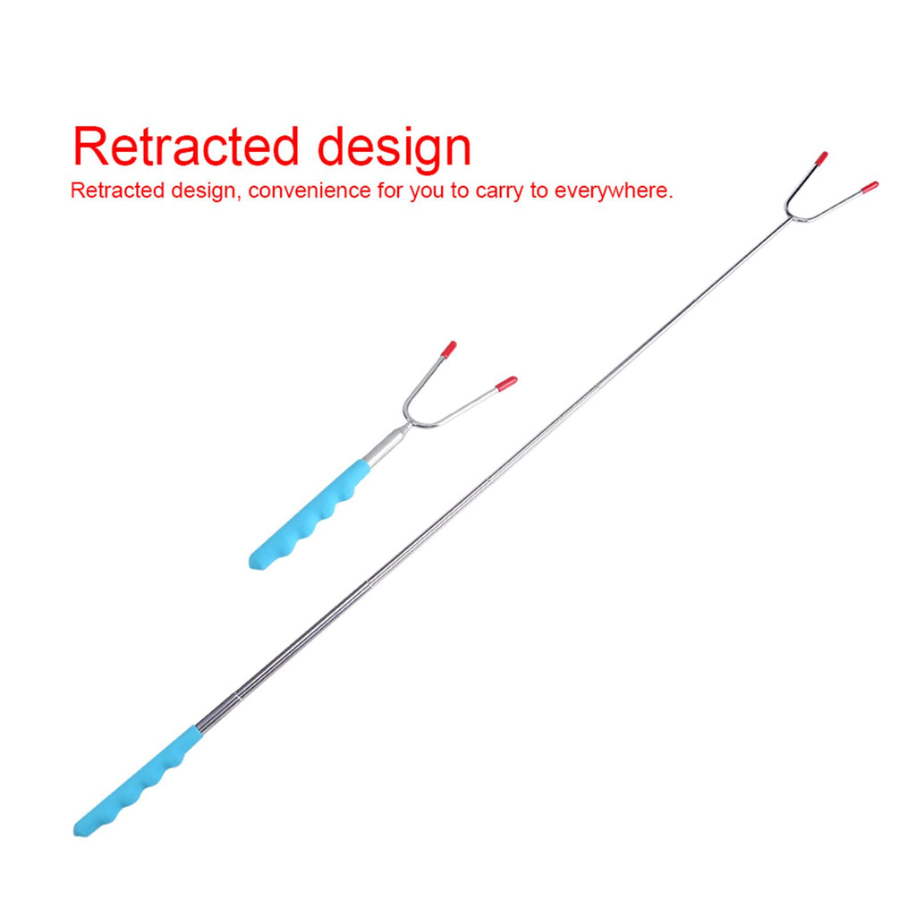 5Pcs Telescoping BBQ Marshmallow Hot Dog Skewers Forks Roasting Sticks Camping