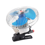 12V 25W Mini Portable Auto Vehicle Clip On Cooling Oscillating Fan for Car Truck Dashboard