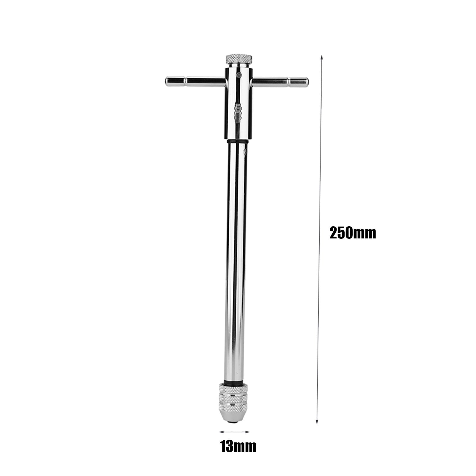 Adjustable T Bar Handle Ratchet Tap Wrench M3 M8 M5 M12 For Tap Die Set (M3 M8 Long)