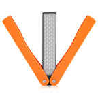 Outdoor Camping Folding Double Sided 400/600# Sharpener Stone Whetstone Sharpening Tool(Yellow)
