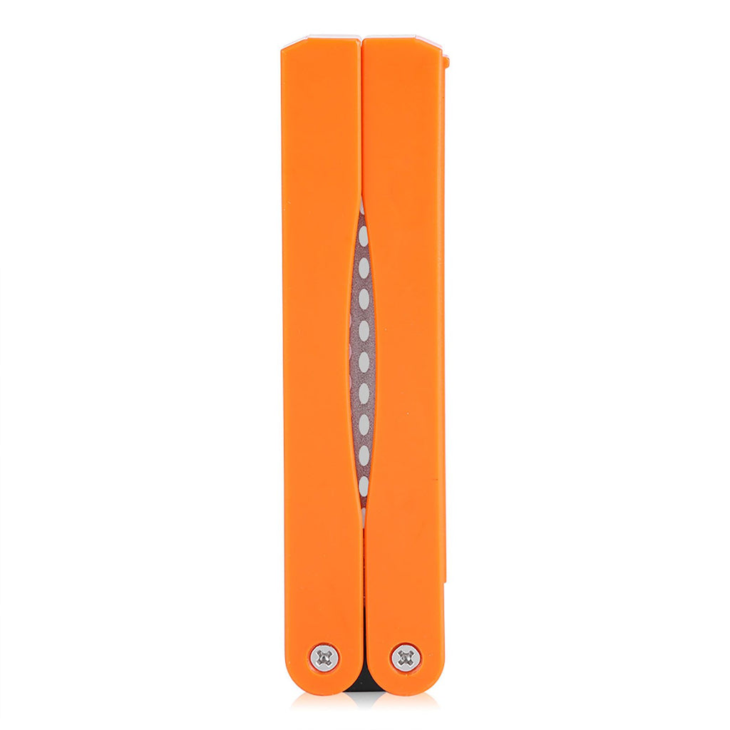 Outdoor Camping Folding Double Sided 400/600# Sharpener Stone Whetstone Sharpening Tool(Yellow)