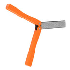 Outdoor Camping Folding Double Sided 400/600# Sharpener Stone Whetstone Sharpening Tool(Yellow)