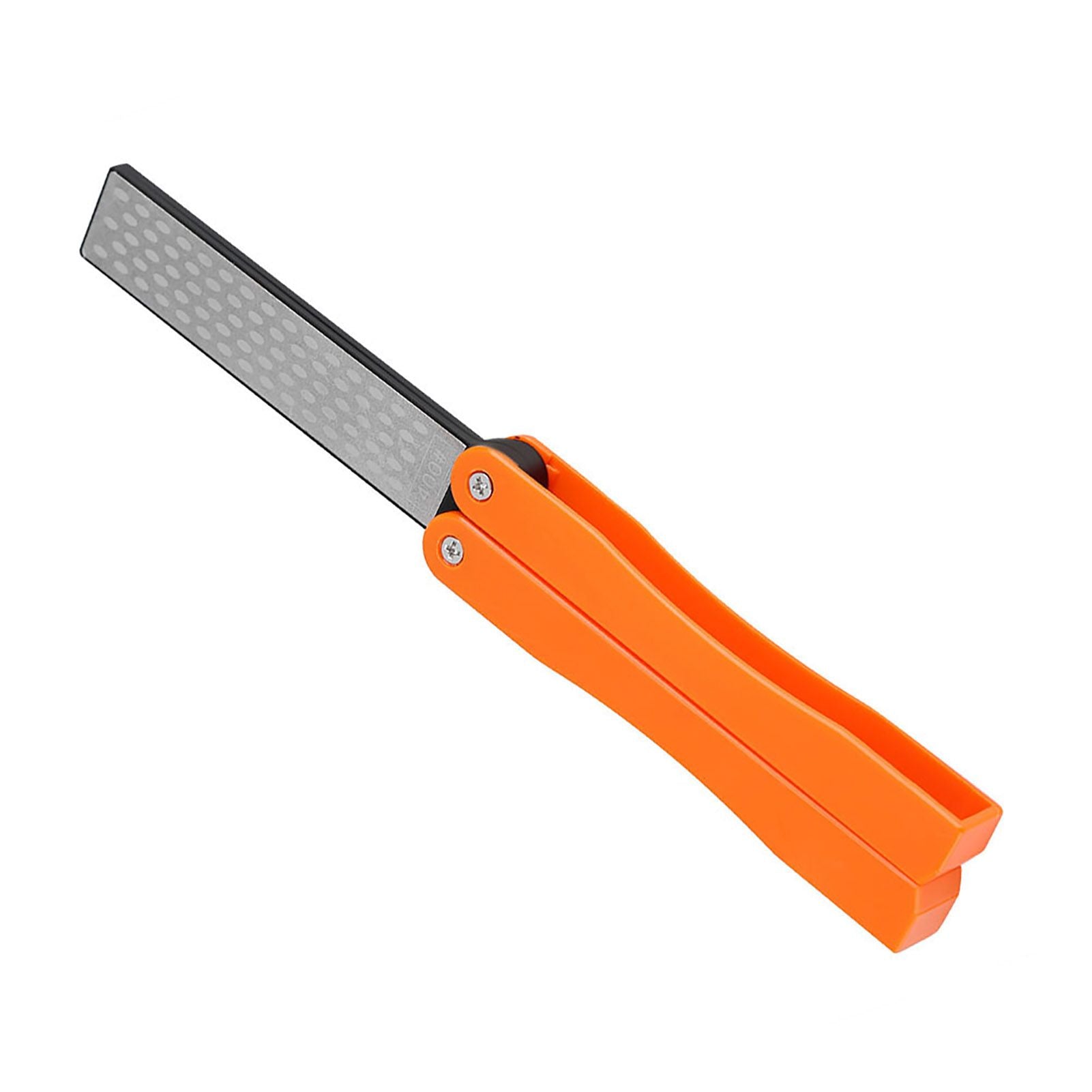 Outdoor Camping Folding Double Sided 400/600# Sharpener Stone Whetstone Sharpening Tool(Yellow)