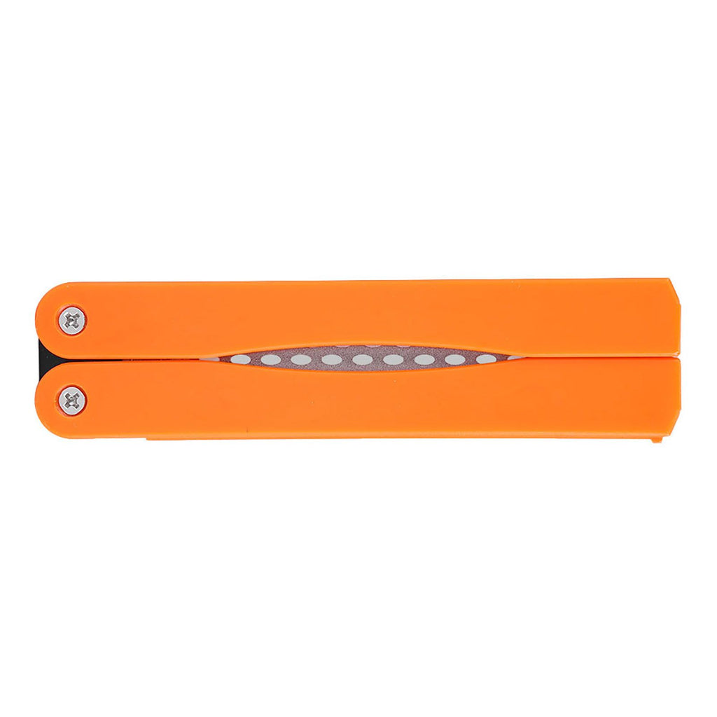 Outdoor Camping Folding Double Sided 400/600# Sharpener Stone Whetstone Sharpening Tool(Yellow)
