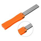 Outdoor Camping Folding Double Sided 400/600# Sharpener Stone Whetstone Sharpening Tool(Yellow)