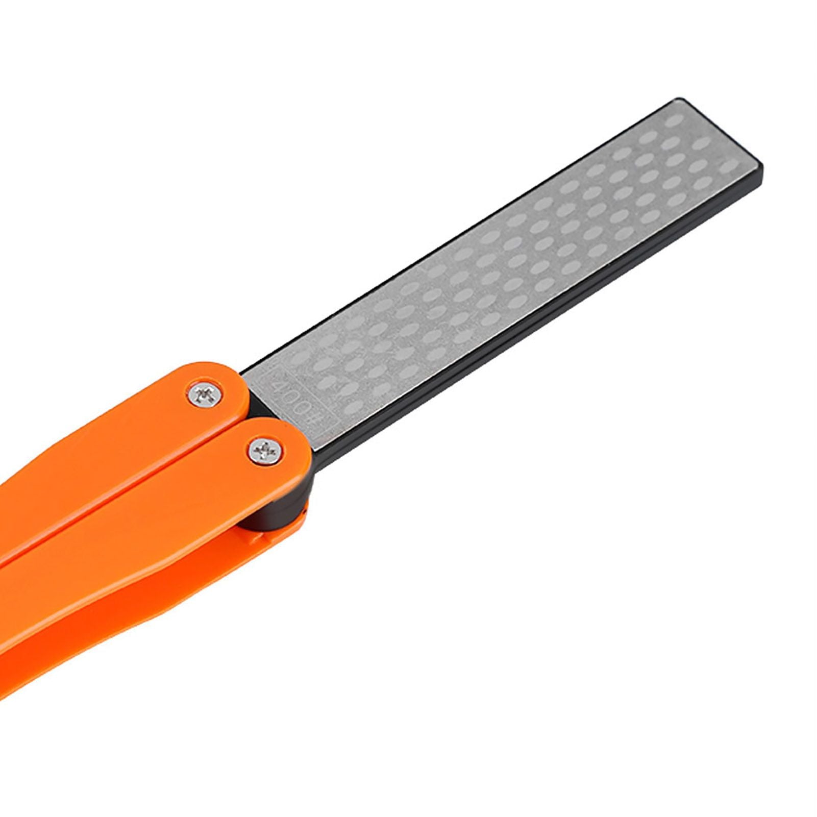 Outdoor Camping Folding Double Sided 400/600# Sharpener Stone Whetstone Sharpening Tool(Yellow)