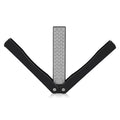 Outdoor Camping Folding Double Sided 400/600# Sharpener Stone Whetstone Sharpening Tool (Black)