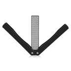 Outdoor Camping Folding Double Sided 400/600# Sharpener Stone Whetstone Sharpening Tool (Black)