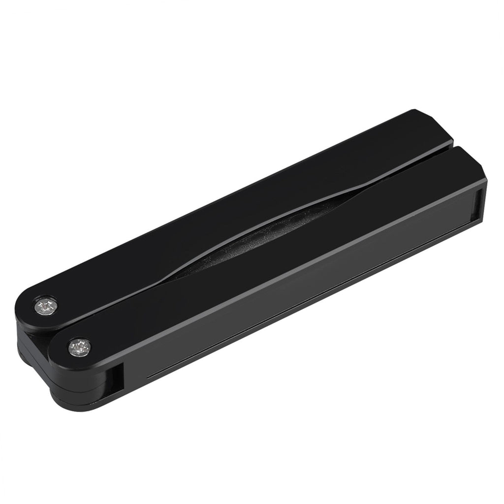 Outdoor Camping Folding Double Sided 400/600# Sharpener Stone Whetstone Sharpening Tool (Black)