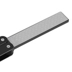 Outdoor Camping Folding Double Sided 400/600# Sharpener Stone Whetstone Sharpening Tool (Black)