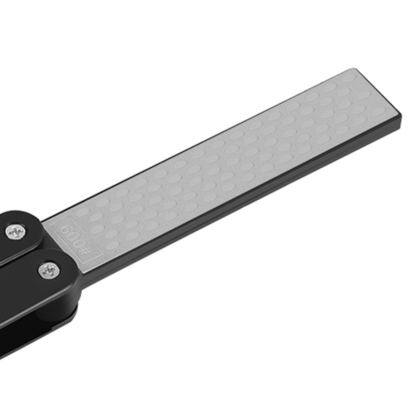 Outdoor Camping Folding Double Sided 400/600# Sharpener Stone Whetstone Sharpening Tool (Black)