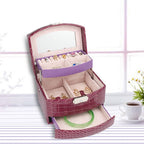 3 Layers Jewelry Necklace Ring Storage Box Case Lady Gift Home Supplies