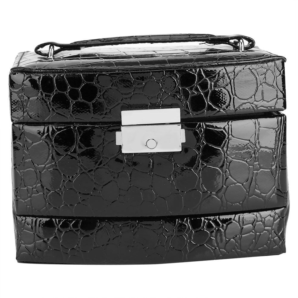 3 Layers Jewelry Necklace Ring Storage Box Case Lady Gift Home Supplies