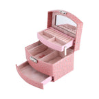 3 Layers Jewelry Necklace Ring Storage Box Case Lady Gift Home Supplies