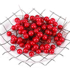 100pcs Artificial Red Holly Berry Christmas Home Decoration Hanging Ornaments