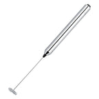 Kitchen Stainless Steel Handheld Battery Operated Electric Coffee Milk Frother with Spoon