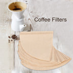 40Pcs Unbleached Natural Cone Shape Drip Coffee Cup Filter Papers #V02