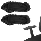 1 Pair Removable Chair Armrest Covers Elastic Protector Office Armchair Cover Black
