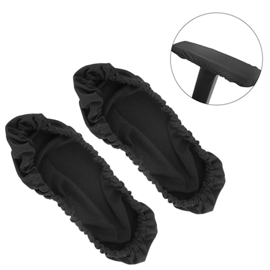 1 Pair Removable Chair Armrest Covers Elastic Protector Office Armchair Cover Black