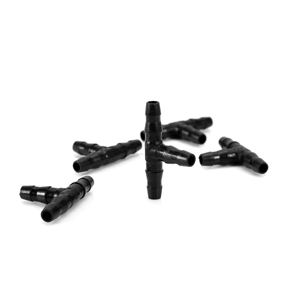 100PCS Sprinkler Irrigation T Pipe Barb Hose Fitting Joiner Drip System