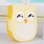 Plastic Portable Cartoon Owl Lunch Box Food Safe Microwave Storage Container
