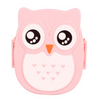 Plastic Portable Cartoon Owl Lunch Box Food Safe Microwave Storage Container