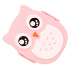 Plastic Portable Cartoon Owl Lunch Box Food Safe Microwave Storage Container