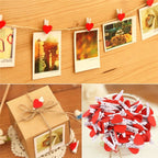 Heart Wooden Pegs Pins Memo Picture Photo Clips Wedding Xmas Party Decoration SS