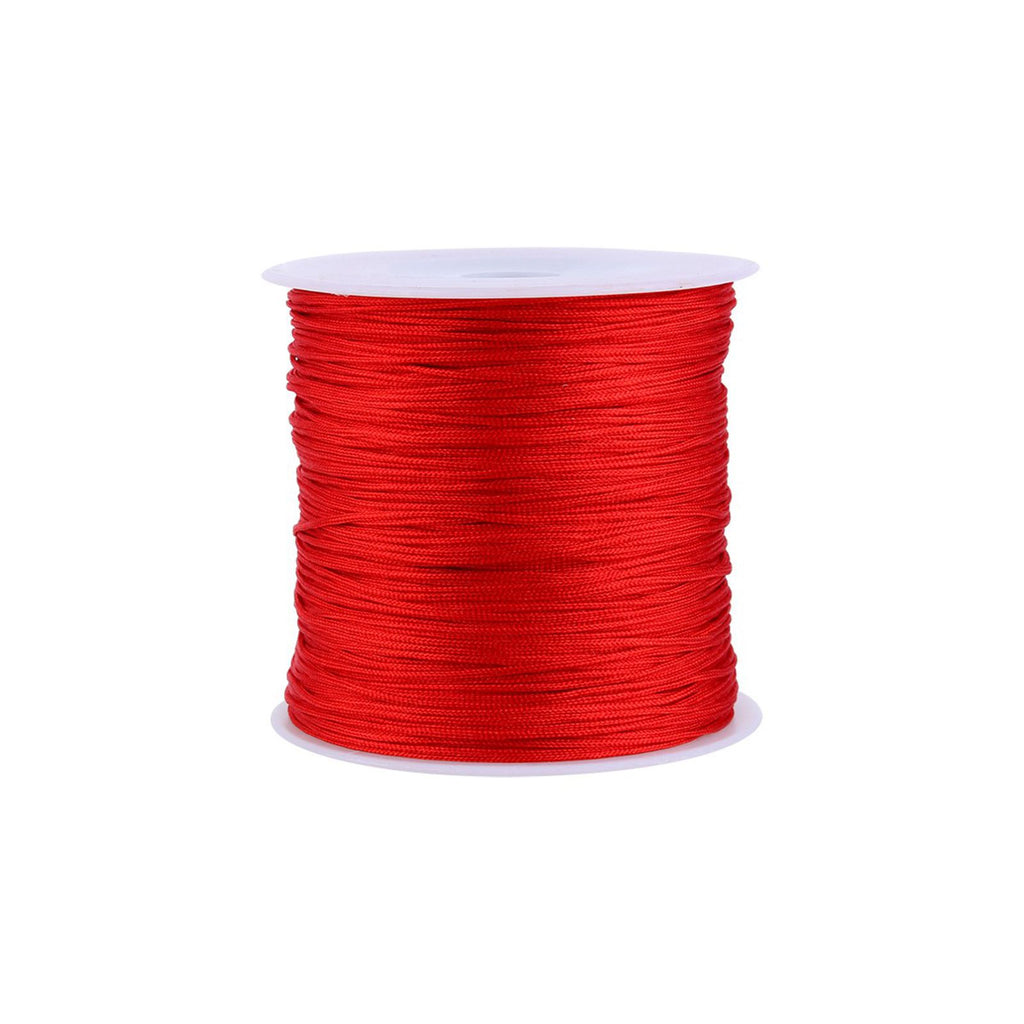 100M x 0.8mm Nylon Chinese Knot Cord Rattail Macrame Shamballa Thread String Red
